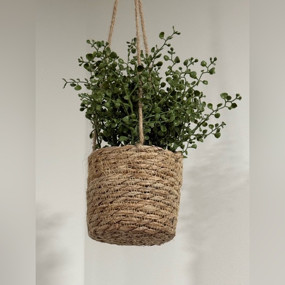 Threshold Studio McGee Natural Hanging Planter with Greenery - Picture 2 of 2